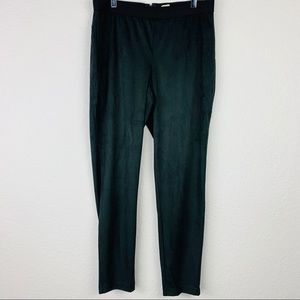 J. Crew Factory Black Faux Suede Pants Sz 12